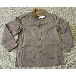 J Crew Light Brown Cotton Chore Jacket Mens M Button-Up Long Sleeve NWT